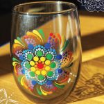 Painted wineglass